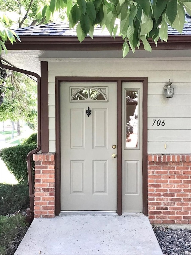 view of doorway to property