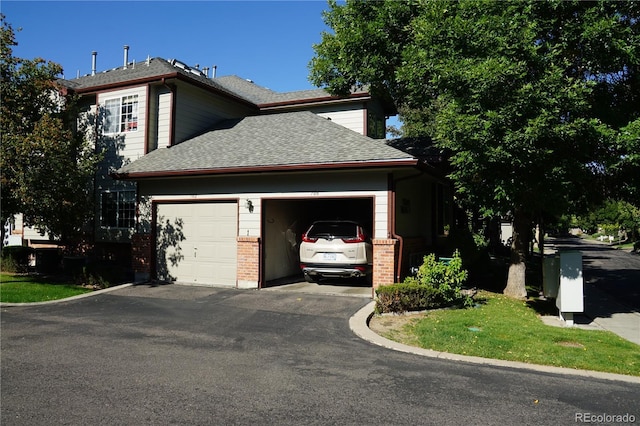 view of property exterior with a garage