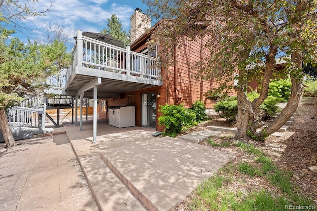 exterior space featuring a deck