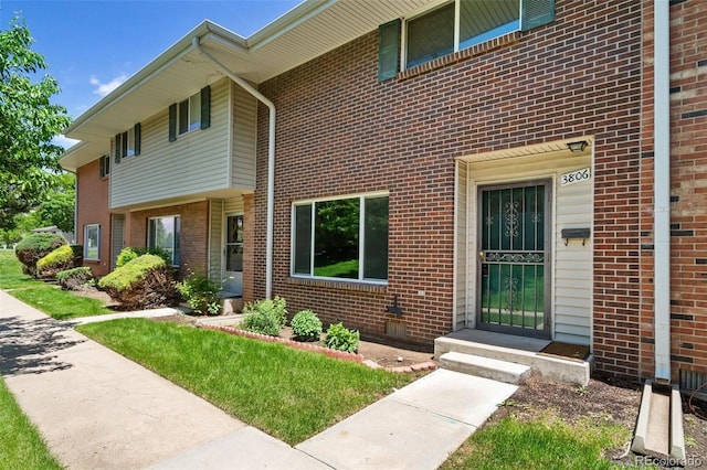 3806 S Yosemite St, Denver, CO 80237 - doorway to property with brick siding