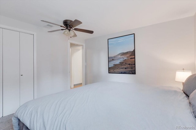 10833 W 61st Ave, Arvada, CO 80004 - bedroom with a closet and ceiling fan