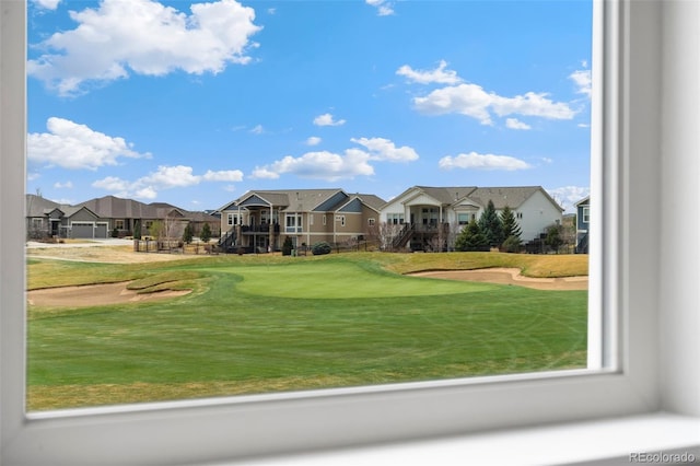5954 Black Lion Ct, Windsor, CO 80550 - view of front of home featuring a residential view, golf course view, and a front yard