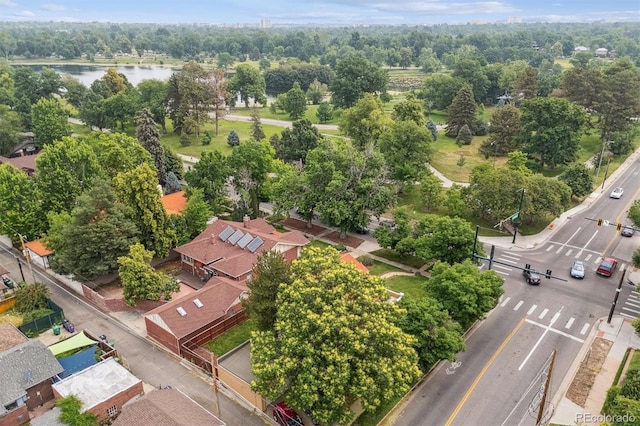1295 S Downing St, Denver, CO 80210 - drone / aerial view of a nearby body of water and a tree filled landscape