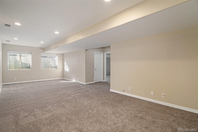 empty room with carpet floors