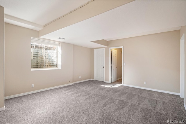 view of carpeted empty room