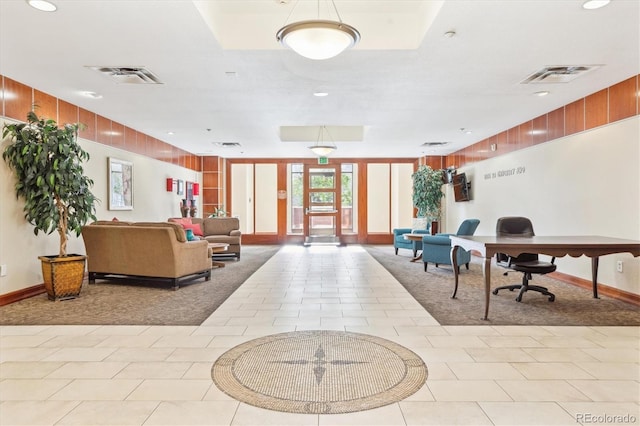community lobby featuring visible vents