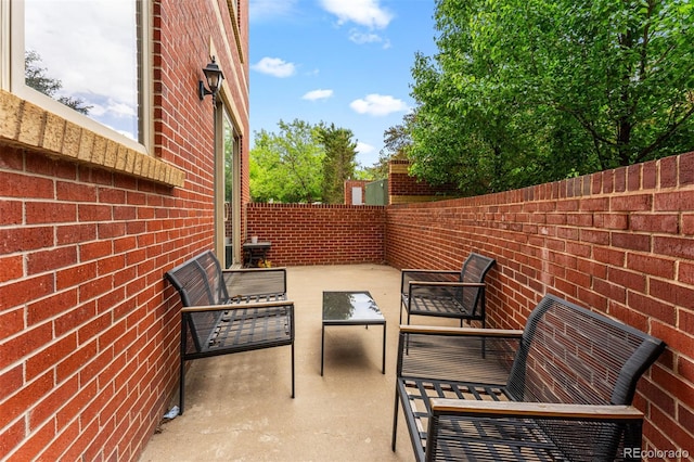 view of patio / terrace featuring an outdoor hangout area