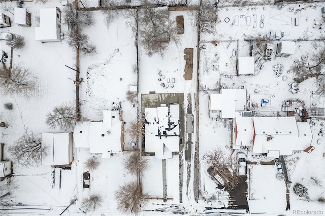 view of snowy aerial view