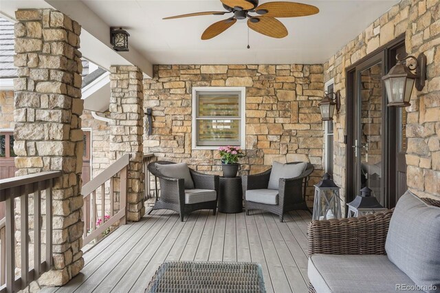 7836 S Fairfax Ct, Centennial, CO 80122 - exterior space with a ceiling fan