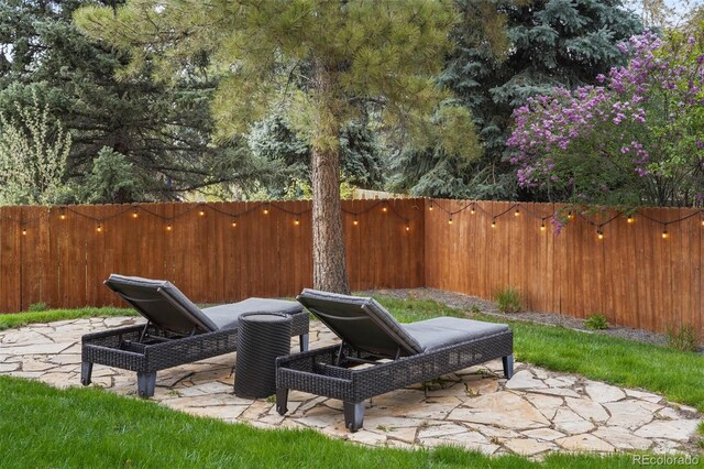 7836 S Fairfax Ct, Centennial, CO 80122 - view of patio / terrace featuring a fenced backyard