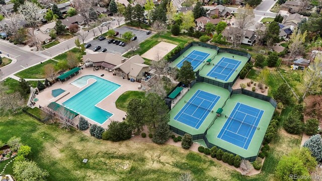 7836 S Fairfax Ct, Centennial, CO 80122 - drone / aerial view featuring a residential view