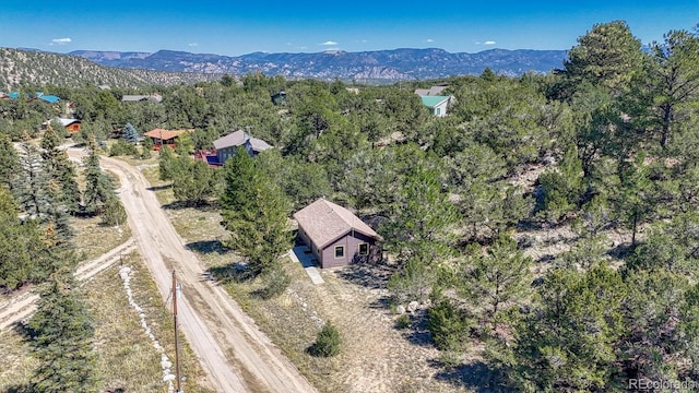 15270 Chimney Rock Rd, Nathrop, CO 81236 - aerial view of property and surrounding area featuring a mountain backdrop