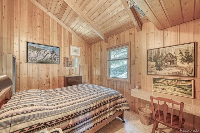 15270 Chimney Rock Rd, Nathrop, CO 81236 - bedroom featuring wood ceiling and wooden walls