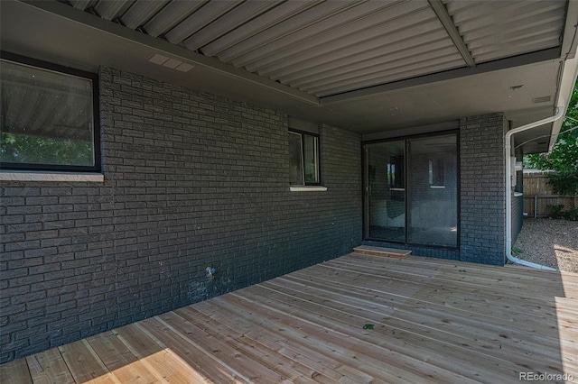 view of wooden terrace