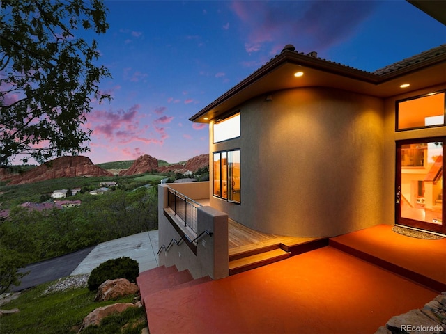 view of property exterior featuring stucco siding