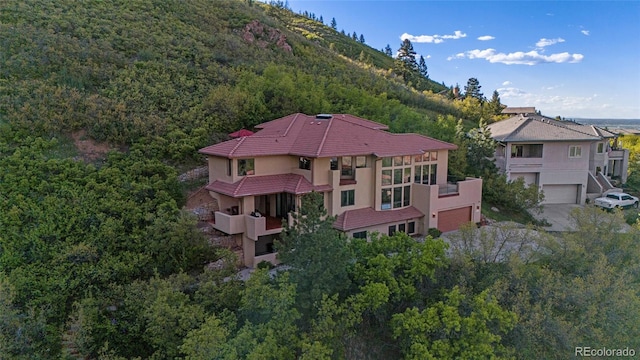 aerial view with a view of trees