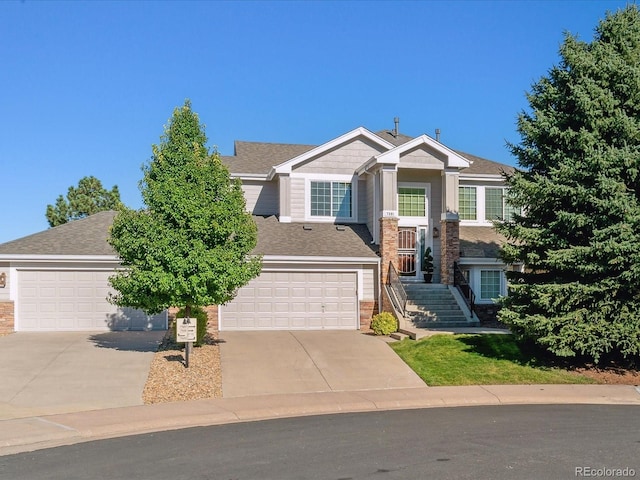 view of front of home featuring a garage