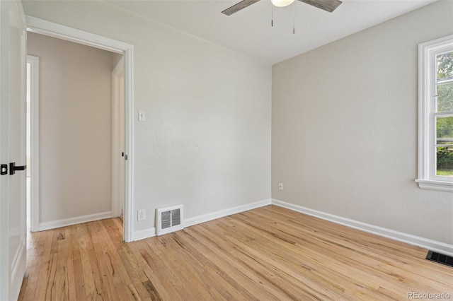 2709 S Franklin St, Denver, CO 80210 - empty room with a ceiling fan and light wood finished floors