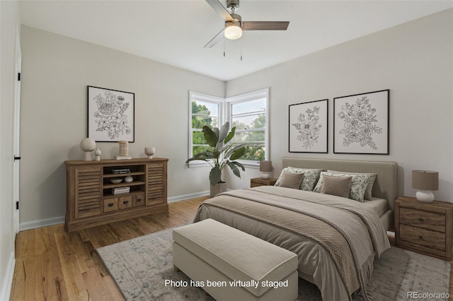 2709 S Franklin St, Denver, CO 80210 - bedroom with light wood-type flooring and ceiling fan