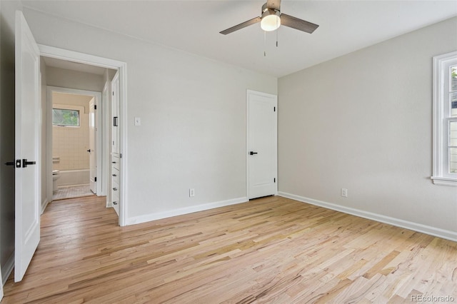 2709 S Franklin St, Denver, CO 80210 - spare room featuring light wood-style flooring and ceiling fan