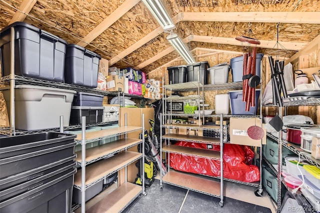 view of storage area