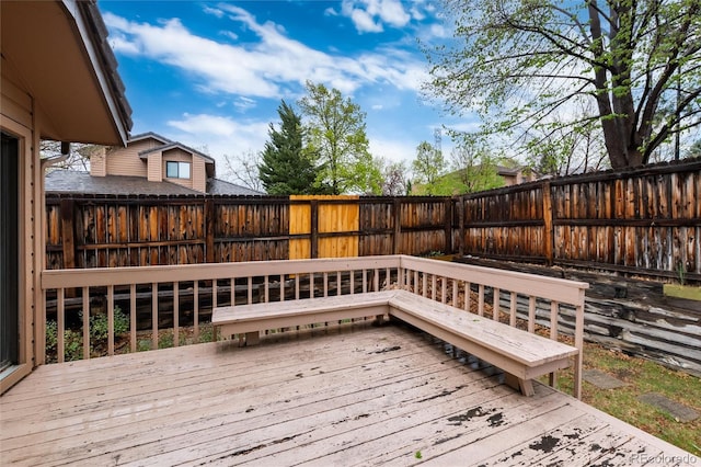 7500 E Dartmouth Ave Unit 16, Denver, CO 80231 - wooden terrace featuring a fenced backyard