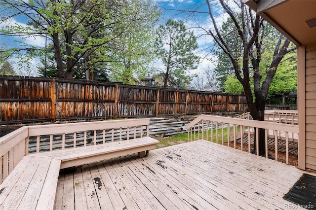 7500 E Dartmouth Ave Unit 16, Denver, CO 80231 - wooden deck with a fenced backyard