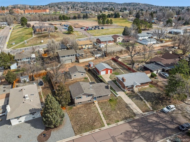 drone / aerial view with a residential view
