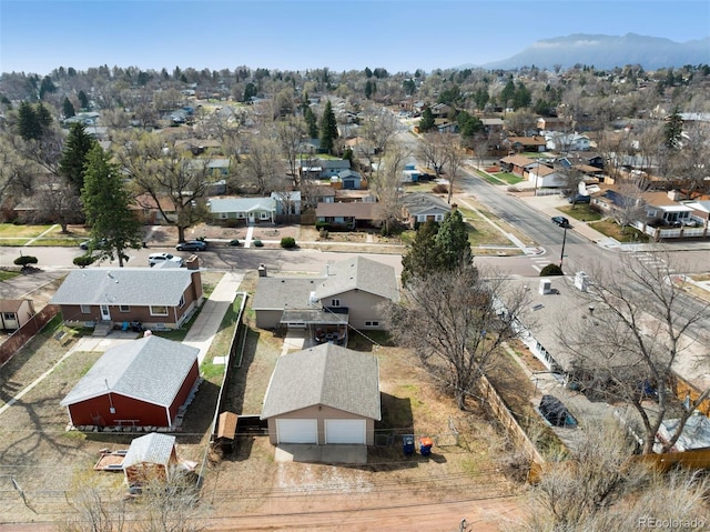 bird's eye view featuring a residential view