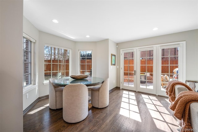 290 Dexter St, Denver, CO 80220 - dining room with wood finished floors, french doors, and recessed lighting