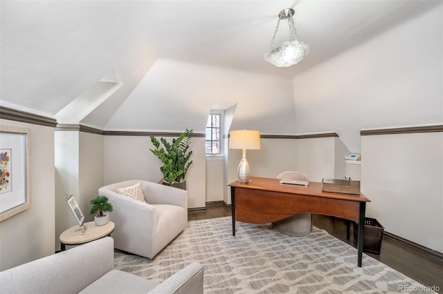 290 Dexter St, Denver, CO 80220 - office space featuring wood finished floors and lofted ceiling
