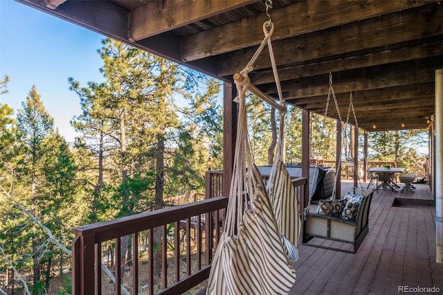 view of wooden deck