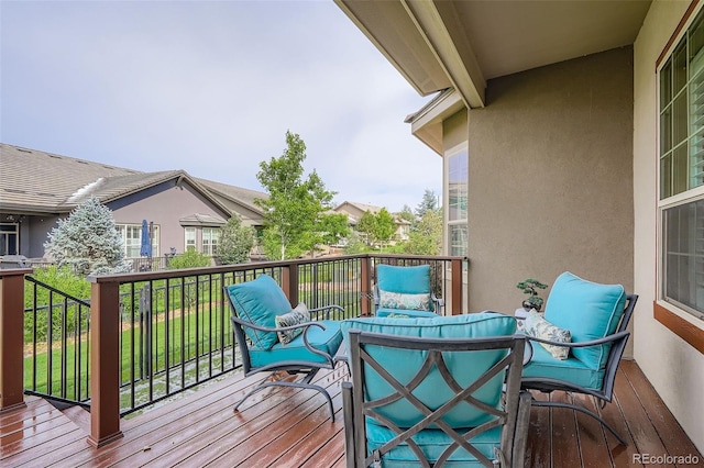 15852 Lavender Pl, Broomfield, CO 80023 - wooden deck featuring an outdoor hangout area