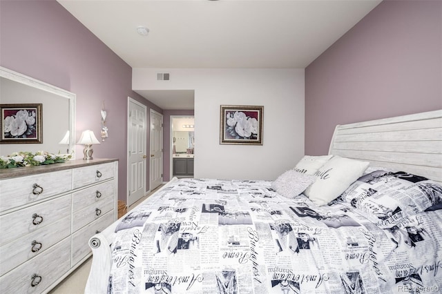 bedroom with ensuite bath