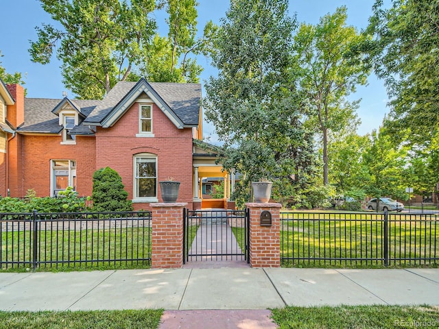 view of front of house featuring a front yard