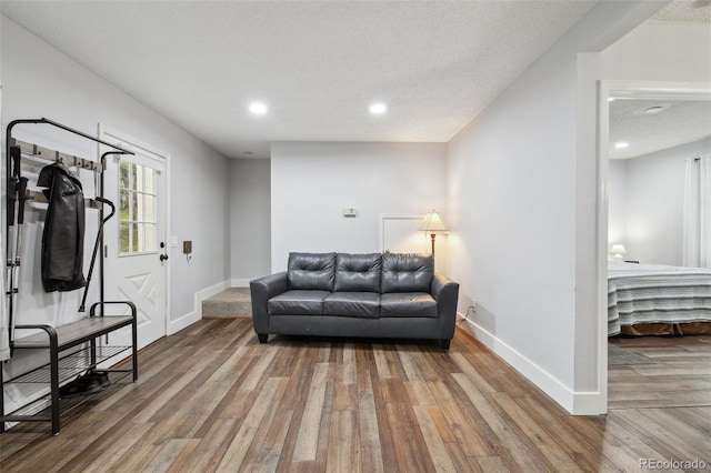 31551 Black Widow Dr, Conifer, CO 80433 - living area with wood finished floors and recessed lighting