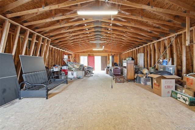 31551 Black Widow Dr, Conifer, CO 80433 - miscellaneous room with lofted ceiling
