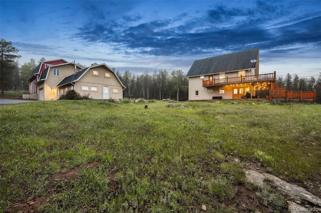 31551 Black Widow Dr, Conifer, CO 80433 - view of yard with a deck