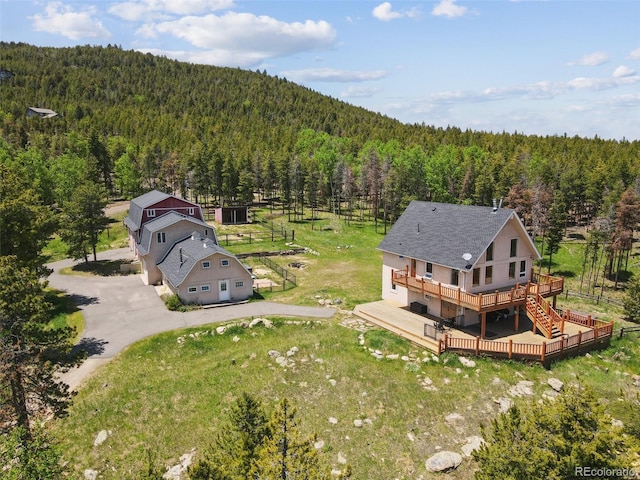 31551 Black Widow Dr, Conifer, CO 80433 - view from above of property with a heavily wooded area