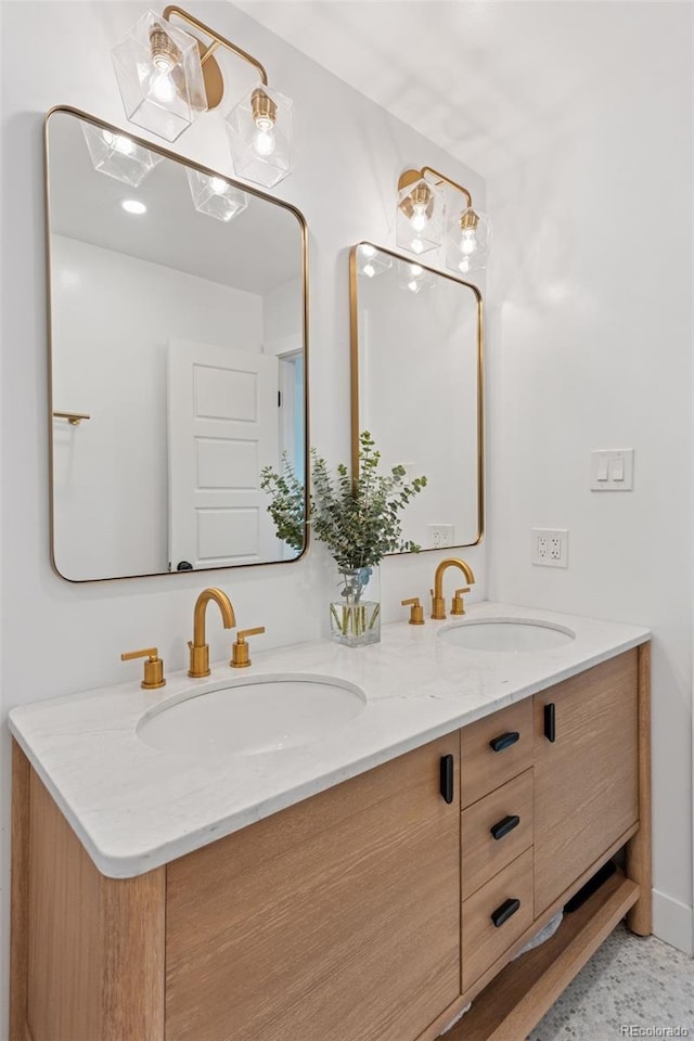 3440 N Harrison St, Denver, CO 80205 - bathroom featuring double vanity