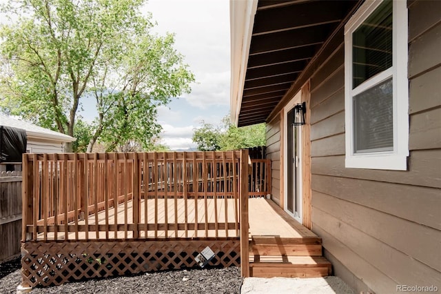 view of wooden terrace