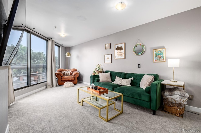 view of carpeted living room