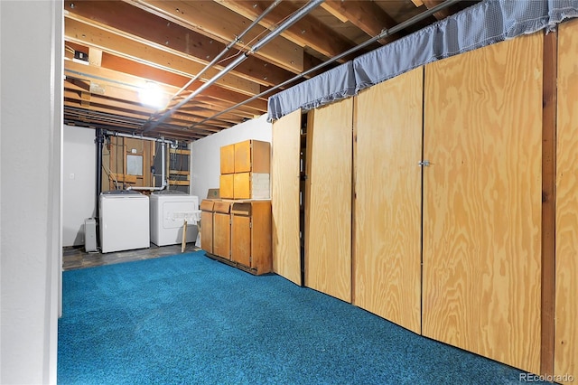 3022 Blackhawk St, Aurora, CO 80011 - unfinished basement with independent washer and dryer