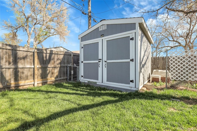 3022 Blackhawk St, Aurora, CO 80011 - view of shed with a fenced backyard