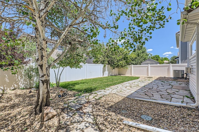 18807 E 51st Pl, Denver, CO 80249 - fenced backyard featuring a patio area and cooling unit