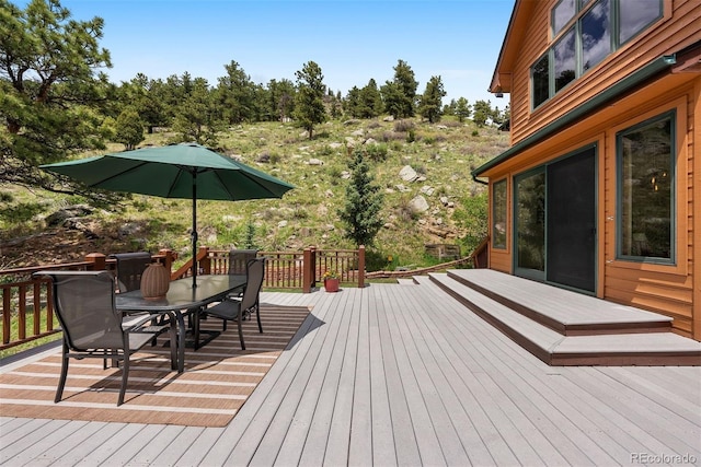 33095 Bergen Mountain Rd, Evergreen, CO 80439 - deck with outdoor dining area