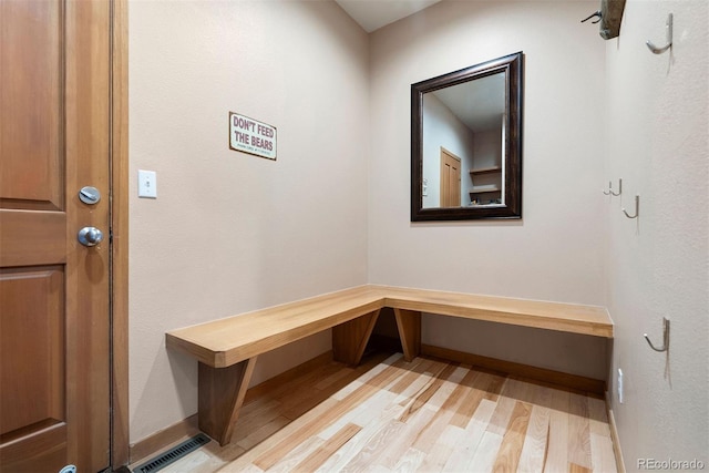 33095 Bergen Mountain Rd, Evergreen, CO 80439 - mudroom with light wood-style flooring and baseboards