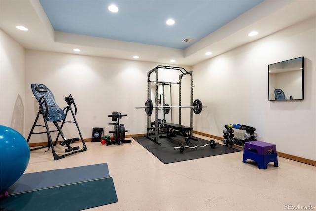 33095 Bergen Mountain Rd, Evergreen, CO 80439 - exercise area with recessed lighting and baseboards