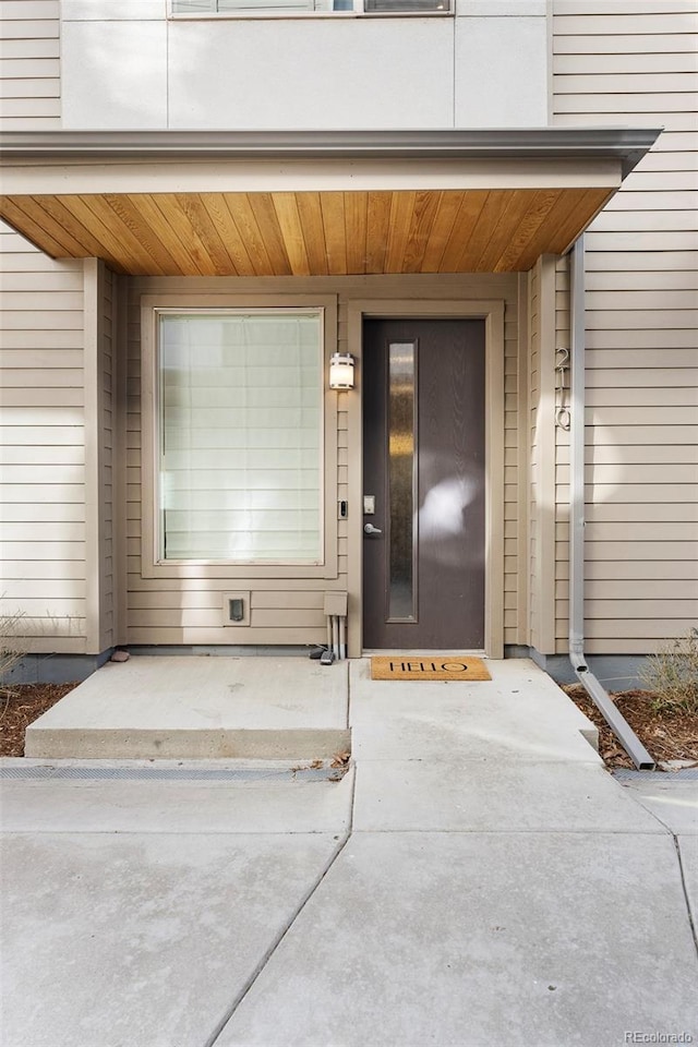 view of doorway to property