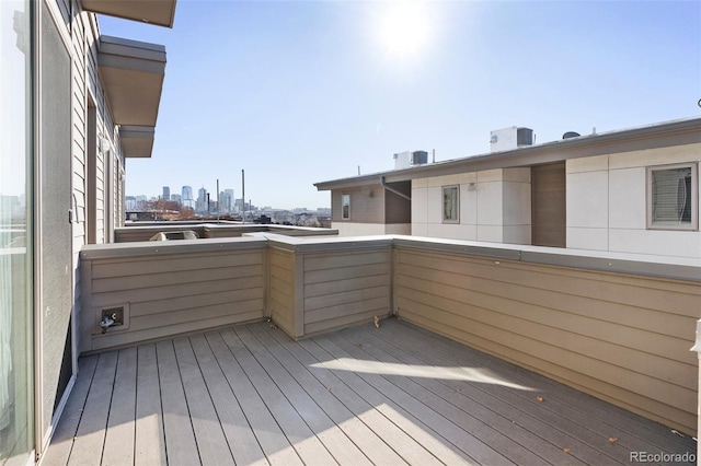 balcony with a city view